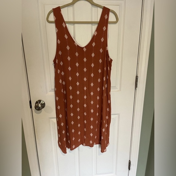 Women’s Millibon Summer Geometric Burnt Orange Dress Size Large - Picture 1 of 4